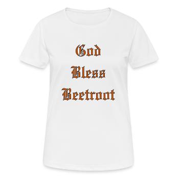 Bénédiction divineBetterave - T-shirt respirant Femme - blanc - Devant - AI Model Female 172 dark (172cm)