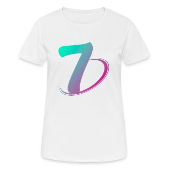 Nummer 7 mehrfarbig - Frauen T-Shirt atmungsaktiv - Weiß - Vorne - AI Model Female 172 dark (172cm)