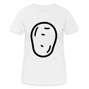 Kartoffel - Frauen T-Shirt atmungsaktiv - Weiß - Vorne - AI Model Female 172 dark (172cm)