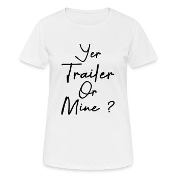 Yer Trailer Goldmine - Frauen T-Shirt atmungsaktiv - Weiß - Vorne - AI Model Female 172 dark (172cm)