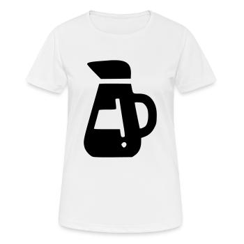 Coffee pot - Women's Breathable T-Shirt - white - Front - AI Model Female 172 dark (172cm)