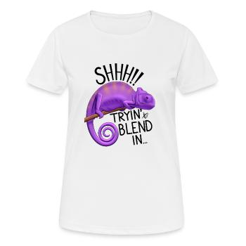 Chameleon trying to blend in - Women's Breathable T-Shirt - white - Front - AI Model Female 172 dark (172cm)