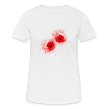 Bullet Wound Bullet Hole Halloween Costume - Women's Breathable T-Shirt - white - Front - AI Model Female 172 dark (172cm)