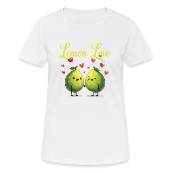 Niedliche Zitrone Früchte mit Liebe - Frauen T-Shirt atmungsaktiv - Weiß - Vorne - AI Model Female 172 dark (172cm)