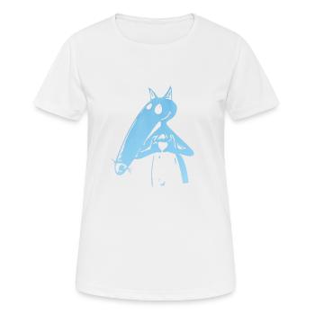 CHIEN DESSIN ANIME - T-shirt respirant Femme - blanc - Devant - AI Model Female 172 dark (172cm)