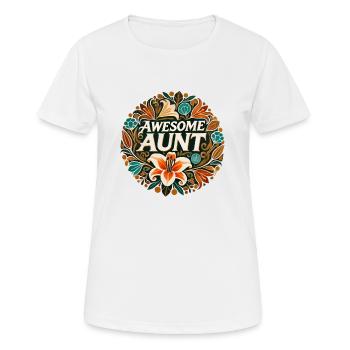 Awesome Aunt - Women's Breathable T-Shirt - white - Front - AI Model Female 172 dark (172cm)
