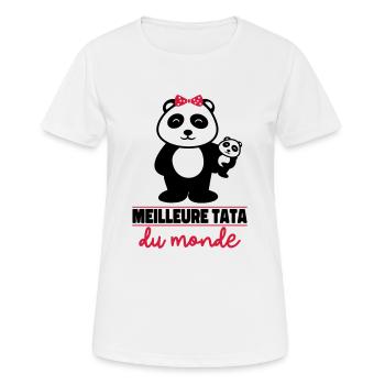 meilleure tata du monde - T-shirt respirant Femme - blanc - Devant - AI Model Female 172 dark (172cm)