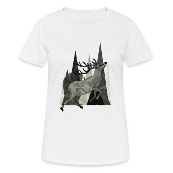 Deer - Women's Breathable T-Shirt - white - Front - AI Model Female 172 dark (172cm)