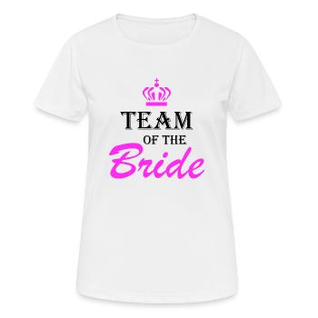 Team of the Bride The Bride Design - Women's Breathable T-Shirt - white - Front - AI Model Female 172 dark (172cm)
