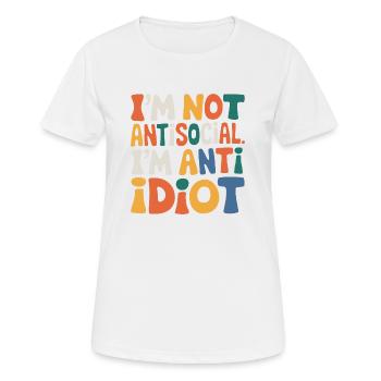 Sarcastique introverti - T-shirt respirant Femme - blanc - Devant - AI Model Female 172 dark (172cm)