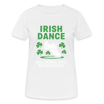 L’art de la danse irlandaise - T-shirt respirant Femme - blanc - Devant - AI Model Female 172 dark (172cm)