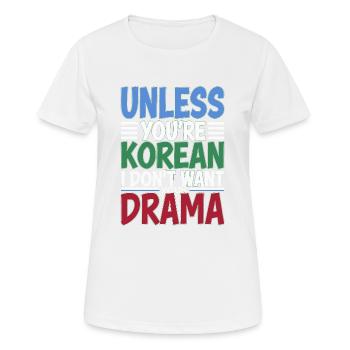 Funny saying for K-pop fans - Women's Breathable T-Shirt - white - Front - AI Model Female 172 dark (172cm)