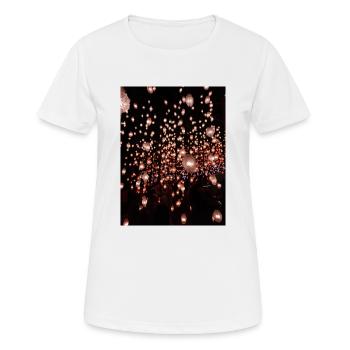 NIGHT LIGHTS - Women's Breathable T-Shirt - white - Front - AI Model Female 172 dark (172cm)