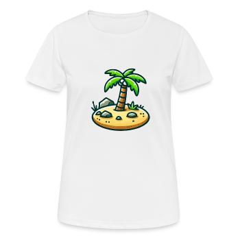 Insel Comic - Frauen T-Shirt atmungsaktiv - Weiß - Vorne - AI Model Female 172 dark (172cm)