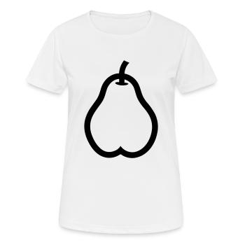 poire - T-shirt respirant Femme - blanc - Devant - AI Model Female 172 dark (172cm)