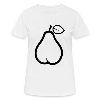 poire - T-shirt respirant Femme - blanc - Devant - AI Model Female 172 dark (172cm)