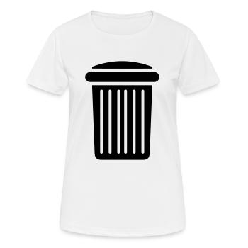 poubelle - T-shirt respirant Femme - blanc - Devant - AI Model Female 172 dark (172cm)