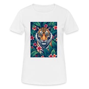 The Tiger never sleep - Women's Breathable T-Shirt - white - Front - AI Model Female 172 dark (172cm)