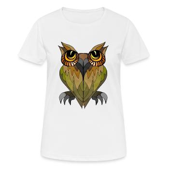 Owl bird - Women's Breathable T-Shirt - white - Front - AI Model Female 172 dark (172cm)