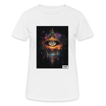 Le troisième œil - T-shirt respirant Femme - blanc - Devant - AI Model Female 172 dark (172cm)
