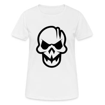 Tête de mort - T-shirt respirant Femme - blanc - Devant - AI Model Female 172 dark (172cm)