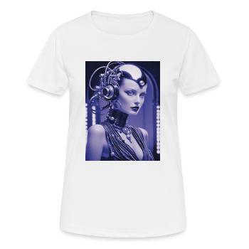 CYBORG DIVAMANIA - Frauen T-Shirt atmungsaktiv - Weiß - Vorne - AI Model Female 172 dark (172cm)