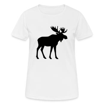 élan - T-shirt respirant Femme - blanc - Devant - AI Model Female 172 dark (172cm)