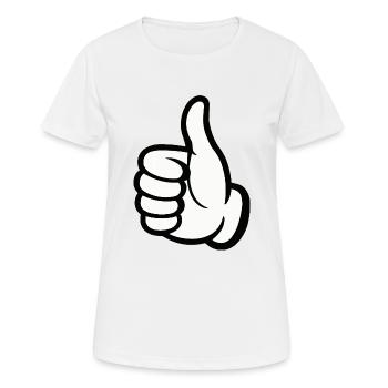 comme main - T-shirt respirant Femme - blanc - Devant - AI Model Female 172 dark (172cm)