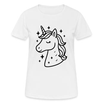 Das verzauberte Einhorn - Frauen T-Shirt atmungsaktiv - Weiß - Vorne - AI Model Female 172 dark (172cm)