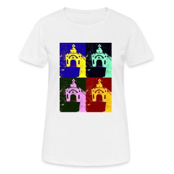 Pop art Grèce - T-shirt respirant Femme - blanc - Devant - AI Model Female 172 dark (172cm)