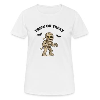 mumie comic trick or treat - Frauen T-Shirt atmungsaktiv - Weiß - Vorne - AI Model Female 172 dark (172cm)