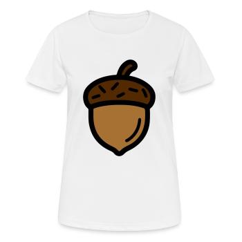 Gland Chêne d’automne - T-shirt respirant Femme - blanc - Devant - AI Model Female 172 dark (172cm)