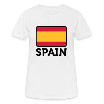 National Flag of Spain - Women's Breathable T-Shirt - white - Front - AI Model Female 172 dark (172cm)
