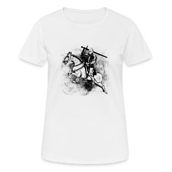 Knight - Frauen T-Shirt atmungsaktiv - Weiß - Vorne - AI Model Female 172 dark (172cm)