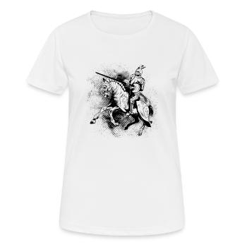 Knight - Frauen T-Shirt atmungsaktiv - Weiß - Vorne - AI Model Female 172 dark (172cm)