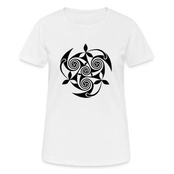Ornement en spirale - T-shirt respirant Femme - blanc - Devant - AI Model Female 172 dark (172cm)