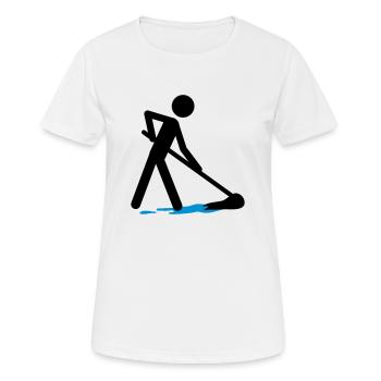 Cleaning The Floor - T-shirt respirant Femme - blanc - Devant - AI Model Female 172 dark (172cm)
