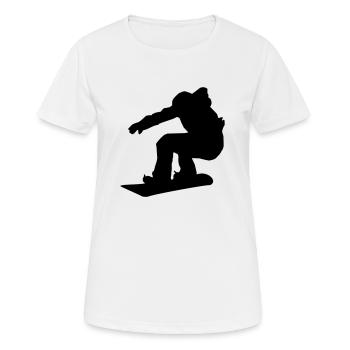 Snowboarder - Frauen T-Shirt atmungsaktiv - Weiß - Vorne - AI Model Female 172 dark (172cm)