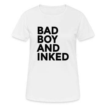 Bad Boy And Inked - Women's Breathable T-Shirt - white - Front - AI Model Female 172 dark (172cm)