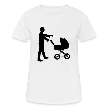WALKING DAD - Frauen T-Shirt atmungsaktiv - Weiß - Vorne - AI Model Female 172 dark (172cm)