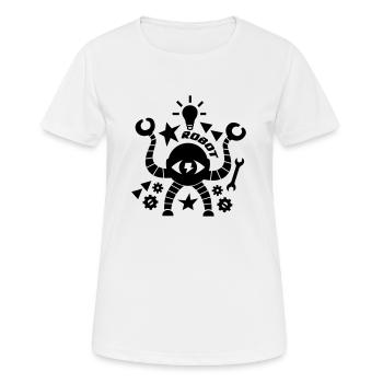 Roboter - Frauen T-Shirt atmungsaktiv - Weiß - Vorne - AI Model Female 172 dark (172cm)