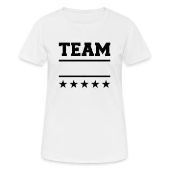 team - Women's Breathable T-Shirt - white - Front - AI Model Female 172 dark (172cm)
