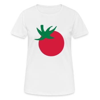 Tomate - Frauen T-Shirt atmungsaktiv - Weiß - Vorne - AI Model Female 172 dark (172cm)