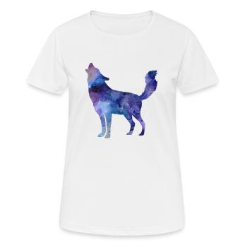 The Howl of the Wolf - Women's Breathable T-Shirt - white - Front - AI Model Female 172 dark (172cm)