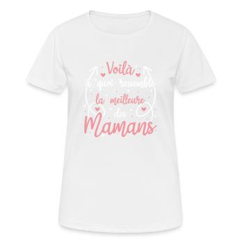 Voila à quoi ressemble la meilleure des mamans - T-shirt respirant Femme - blanc - Devant - AI Model Female 172 dark (172cm)