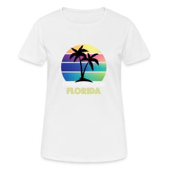 aller en Floride - T-shirt respirant Femme - blanc - Devant - AI Model Female 172 dark (172cm)