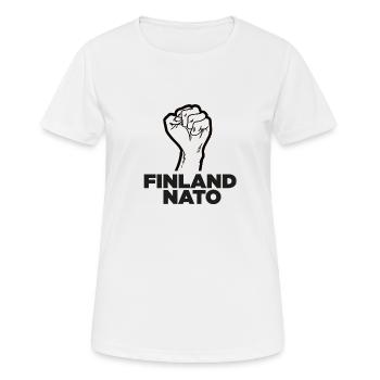 Finland Nato! - Women's Breathable T-Shirt - white - Front - AI Model Female 172 dark (172cm)