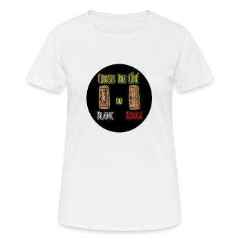Choisis ton côté bouchon - T-shirt respirant Femme - blanc - Devant - AI Model Female 172 dark (172cm)