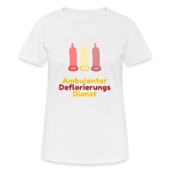 Ambulanter Deflorierungs Dienst - Frauen T-Shirt atmungsaktiv - Weiß - Vorne - AI Model Female 172 dark (172cm)