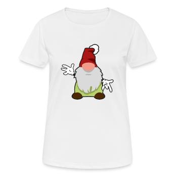 deuxième gnome de Noël - T-shirt respirant Femme - blanc - Devant - AI Model Female 172 dark (172cm)